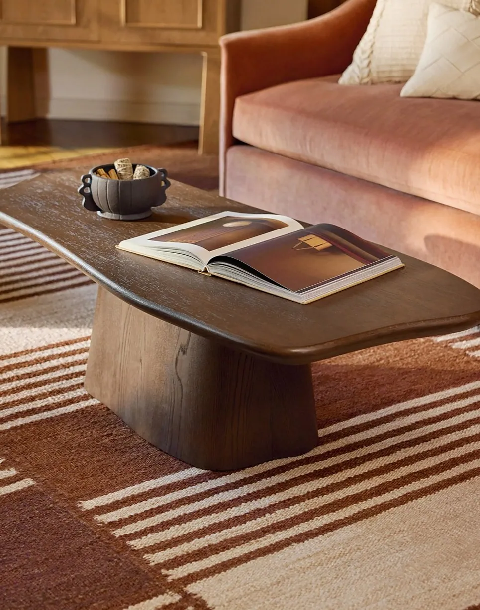 Sculpted Pedestal Coffee Table — 1